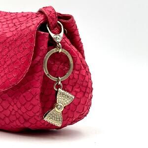 Henri Bendels Rhinestone Bow Keychain Bag Charm